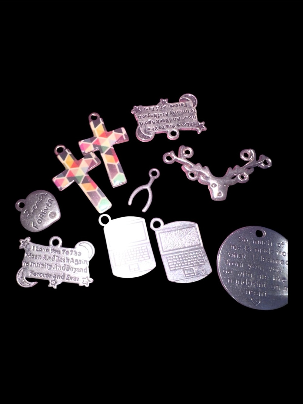 Assorted Silvertone Metal Charms  Crafter/ Jewelry Maker